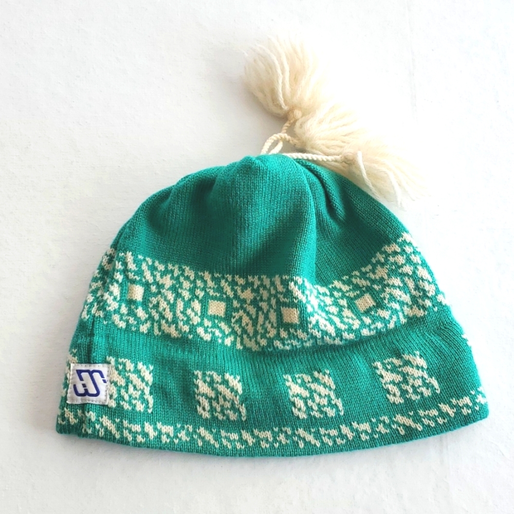 MURRAY MERKLEY Vintage Winter Hand  Knit Wool Ski Hat